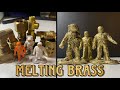 Melting Brass Scrap Into Nice Astronaut Sculpture - Trash To Treasure - ASMR Brass Melting