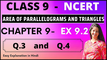 Exercise 9.2  Q3  Q4  Area of Parallelograms and Triangles Class 9  NCERT#ncert #class9 #cbse #study