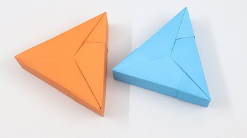 How to Make a Triangular Origami Box - Paper Triangle Box Easy