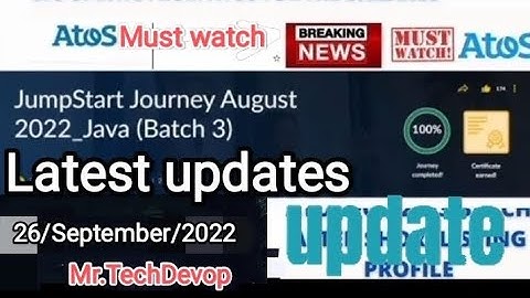 Latest updates || Atos Jumpstart Program || Lab Assignment and onboarding Mail from Atos