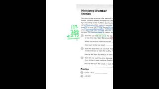 Everyday Math, 4th Grade, Home Links 8.1 'Multistep Number Stories' page 221