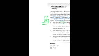 Everyday Math, 4th Grade, Home Links 8.1 "Multistep Number Stories" page 221