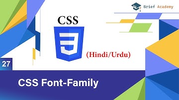 Css Font Family Tutorial in Hindi/Urdu