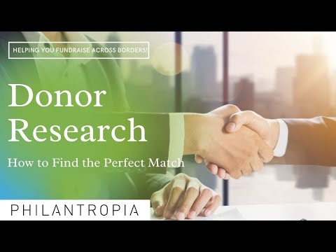 Donor Research - How to Find the Perfect Match
