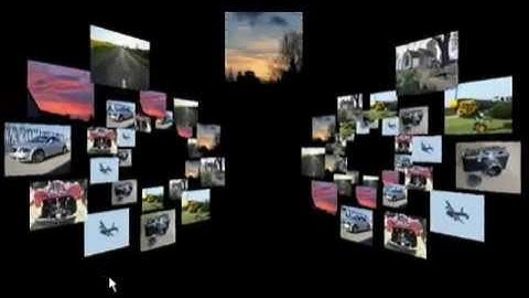 Double conic helix image/photo browser