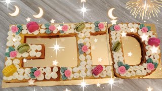 Eid Letter Biscuit Cake|Quick&Easy|English Subtitle