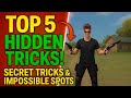 Top 5 Hidden Places in Free Fire | Free fire impossible tricks | real king gamer @realkinggamer610