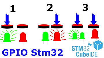 2 кнопки, 2 светодиода. Stm32 CubeIDE.