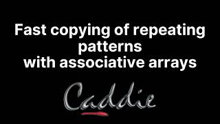 Associative arrays make pattern repeats easy