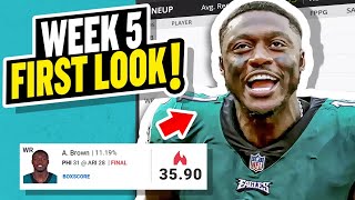 DraftKings NFL Week 5 First Look: Top DFS Picks