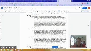 Detailed Outline + Explanation of Evidence