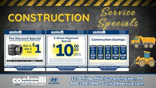 Conicelli Hyundai's Construction Savings Service Specials: Revamp Your Ride with Incredible Deals!