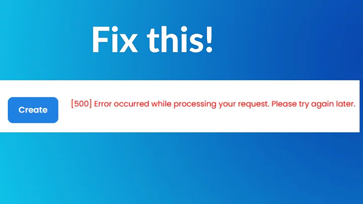 How to fix "[500] Error occurred while processing your request." on opensea