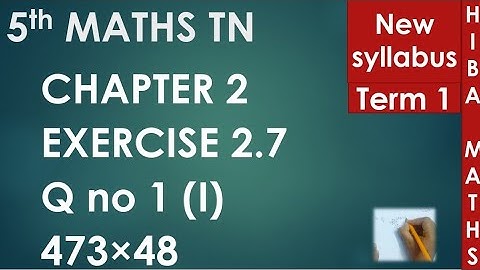 5th maths chapter 2 exercise 2.7 question 1(1) tn samacheer