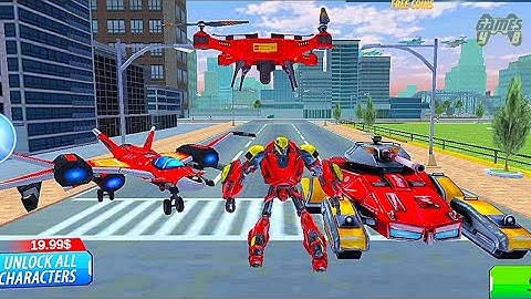 Multi Robot Transform Game 2021: Jet Tank Drone Robot Transformation - Android Gameplay