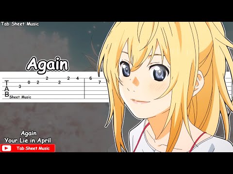 Your Lie in April OST - Again Guitar Tutorial