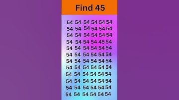 Challenge your visual acuity with this HD Eyes Test! In 5 secs, can you spot 45? #shortsfeed #find
