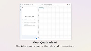 Introducing Quadratic AI – The Only Spreadsheet with AI, Code, and Connections