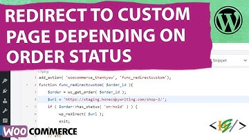 How to Redirect to Custom Page Depending on Order Status WooCommerce Checkout | On-Hold | Processing