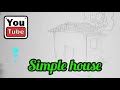 how to draw a House 🏘️ (no eraser )#arts #makes #drawing