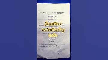 (VAC-1) UNDERSTANDING INDIA SEMESTER 1 VBU HAZARIBAGH 2024-28 QUESTION PAPER 📜📜#semester1#viral
