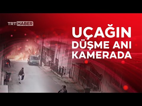 Bursa'da düşen uçağın yeni görüntüleri ortaya çıktı