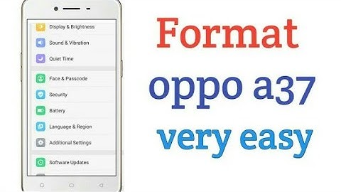 How to format oppo a37 - hard reset | how to reset oppo a37f easy method | by #technicalgagan