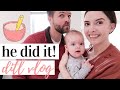 BABY'S FIRST TIME EATING RICE CEREAL | DAY IN THE LIFE WITH A NEWBORN AND A TODDLER 2020