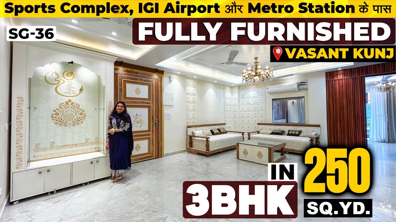 Vasant Kunj में 2250 sq.ft का Fully Furnished 3 BHK | Property Near DDA Sports Complex | Sasta Ghar
