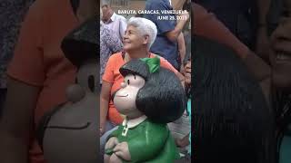 WATCH: Statue of iconic cartoon character Mafalda unveiled in Venezuela