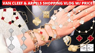 VAN CLEEF AND ARPELS SHOPPING VLOG | VCA shopping vlog with price | VCA Alhambra 5 motif bracelet
