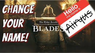 How To Change Your Name Elder Scrolls Blades