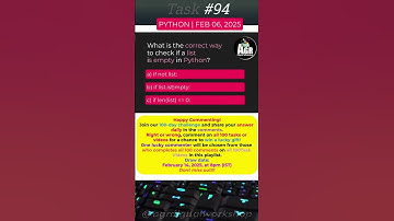 #py-Task094 - Python Quick Tips: Checking If a List Is Empty 🛠️