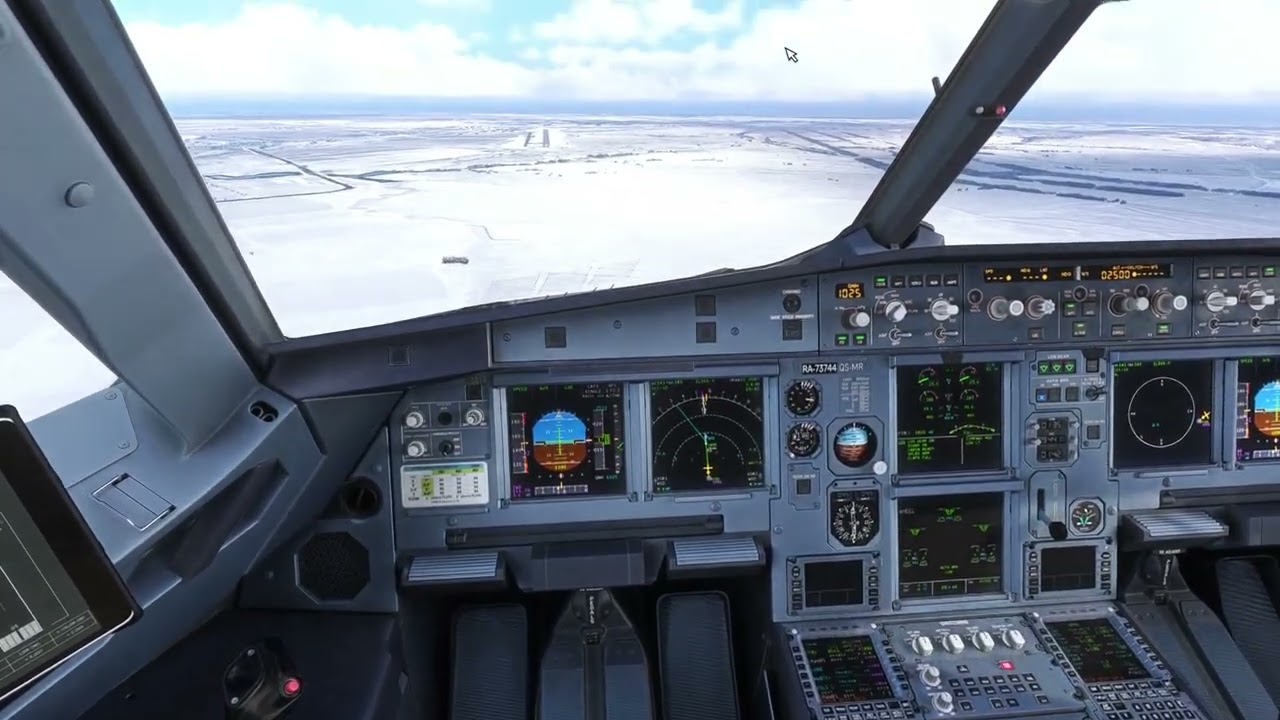 SU1758 A320 заход Волгоград Гумрак