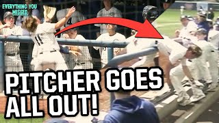 Pitcher flips over railing to make catch | Things You Missed