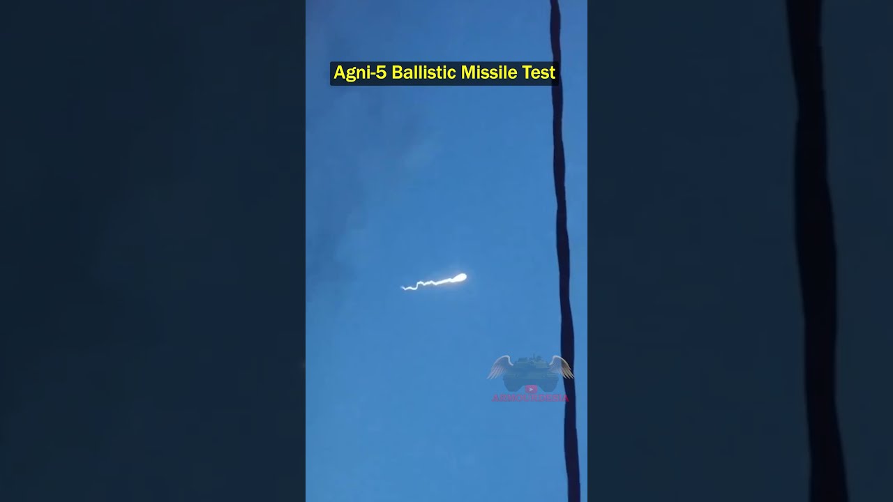 Agni 5 Ballistic Missile Test Launch With MIRV Warheads 