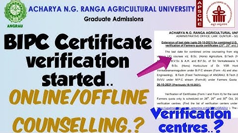 AP EAMCET 2021 BIPC Certificate verification started//Farmer & Non Farmer Certificate Verification