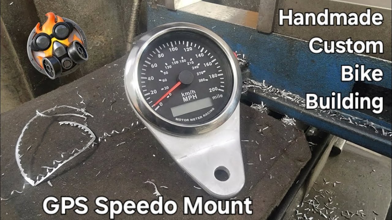 Изготовление крепления для GPS-спидометра из цельного алюминия вручную | Сборка кафе-рейсера