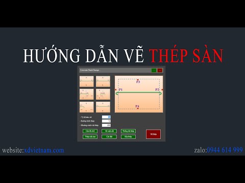 1. Vẽ thép sàn + thống kê thép trên AutoCAD- Phần mềm sxCAD - xdvietnam.com