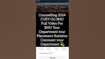 Bhu cuet ug counselling 2024 || bhu ug admission #bhu #cuet #cuetug #varanasi #shorts #ytshorts