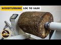 Woodturning Log Into a Vase