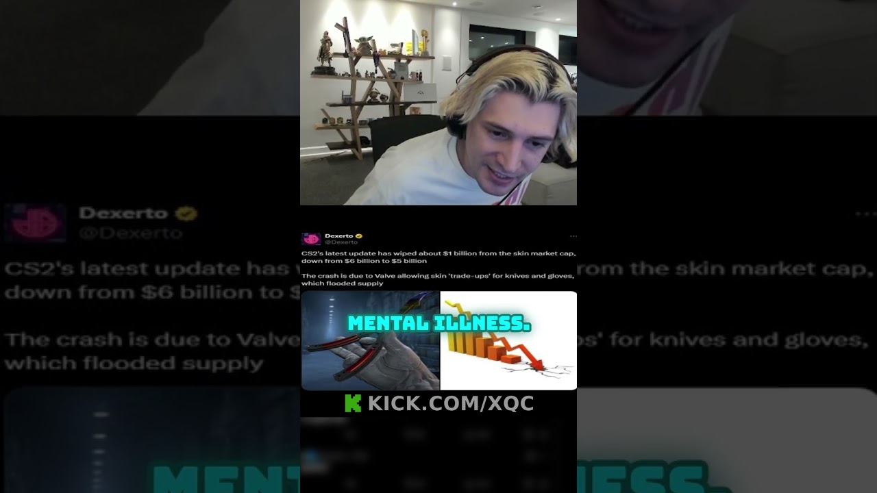 xQc on CS Market Crash