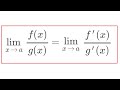 Hopital rule proof