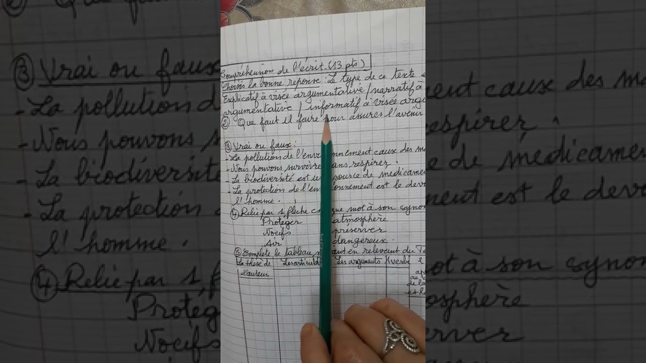 4èAM:devoir proposé pour le 3e trimestre3اقتراح فرض لهذا الفصل