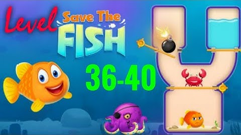 Save the Fish - Pull the Pin Game - Gameplay Walkthrough Part 5 Levels 36-40 (Android)