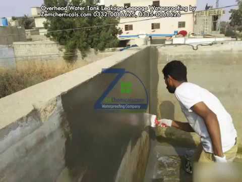 Over Head Water Tank Leakage Treatment done at Korangi