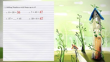 Level 4: Unit-7: Adding 1 and 2 Digit Numbers: Sums up to 50