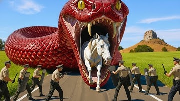 Brave Heroes Save Autistic Horse From Deadly Giant Mutant Python Attack