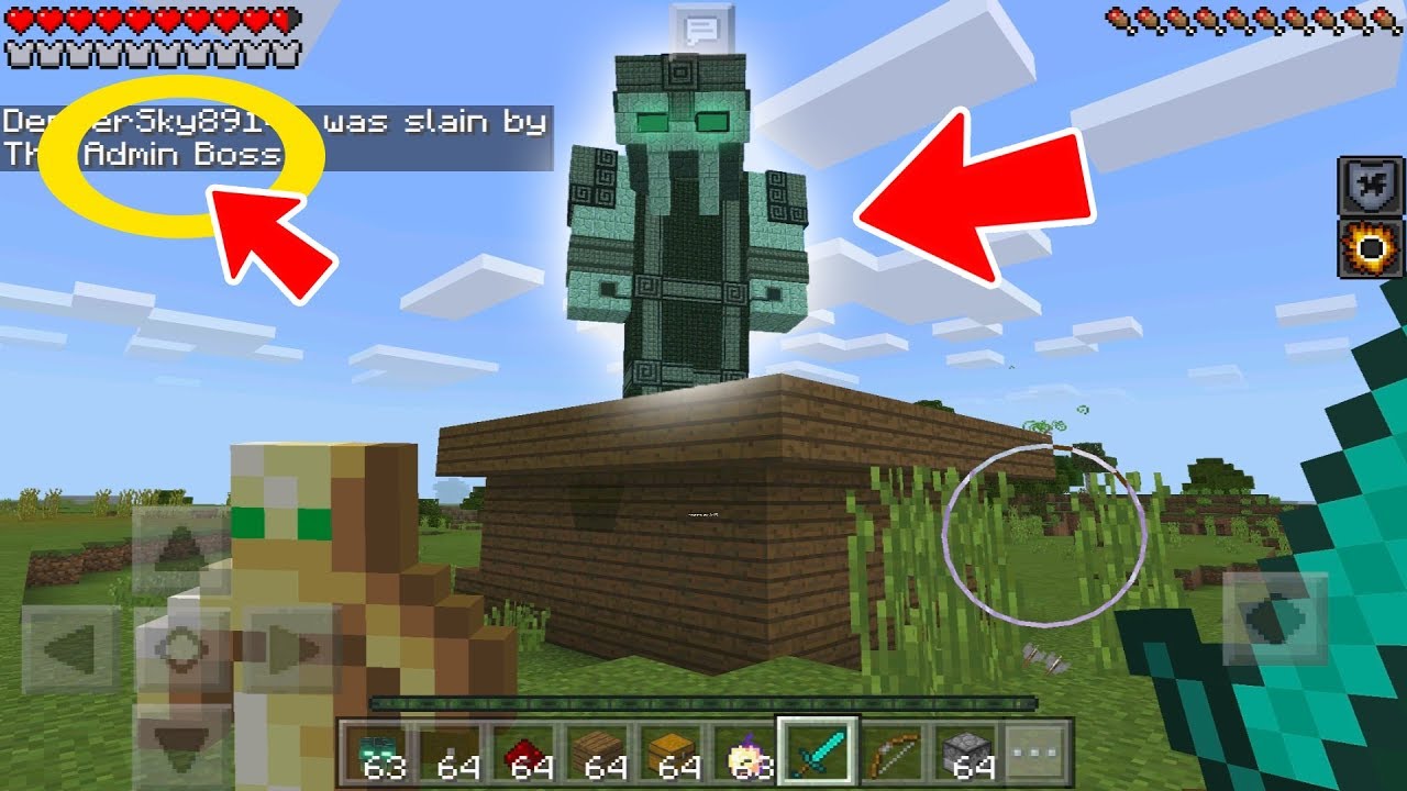 How To Spawn the ADMIN Boss Mob in Minecraft Pocket 