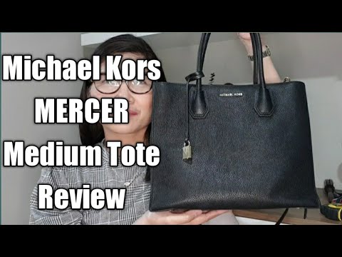 Michael Kors Mercer Pebbled Leather Accordion Convertible Tote Bag